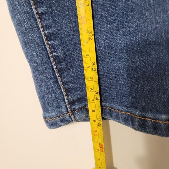 Time and Tru Denim Blue Jeans High Rise Skinny Slim Womens Plus Size 16 Petite - Picture 8 of 12